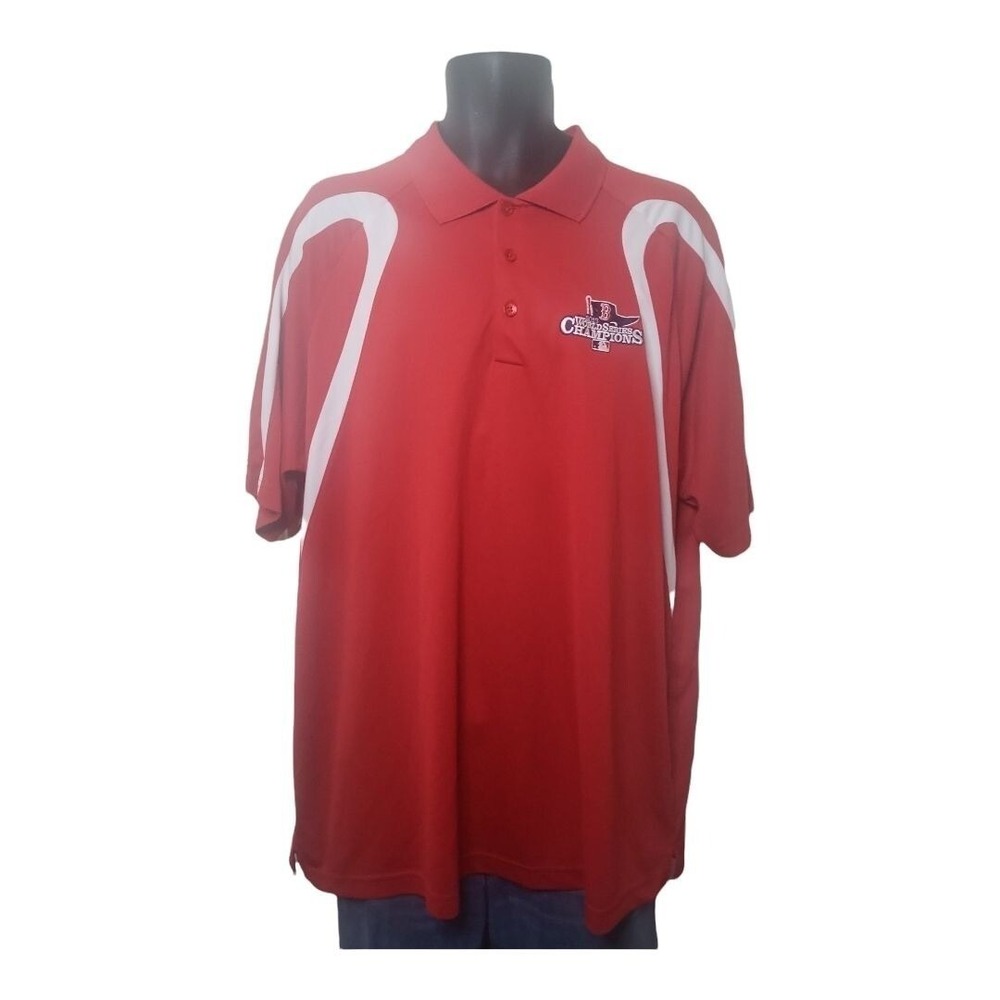 Boston Red Sox Shirt Mens XL Antigua Polo Red 2013 World Series Champions Golf